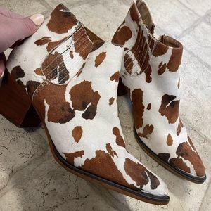 Cowhide Madden Girl Booties